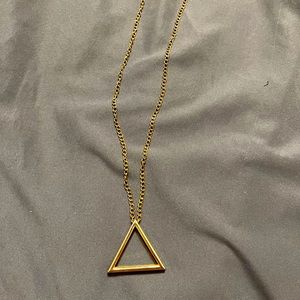 FREE WITH PURCHASE $10+… Gold triangle necklace